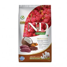 ND Quinoa Skin & Coat Venison, Coconut – пълноценна храна с киноа за кучета в зряла възраст над 1г. за всички породи при чувствителен стомах, здрава кожа и козина с еленово месо, кокос и куркума